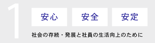 安心・安全・安定